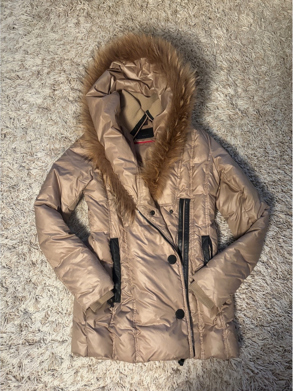 Atelier Noir by Rudsak W Beige with real Fur Hood